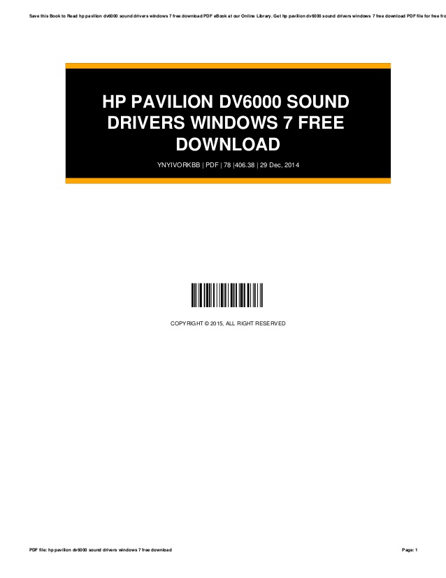 Hp Sound Drivers Free Download